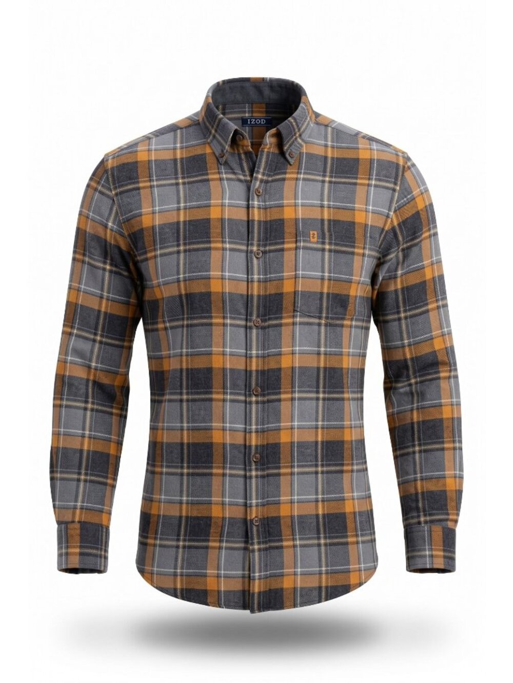 IZOD Stratton Flannel Shirt Mens 4XB Big Tall Plaid Long Sleeve Button Down NEW